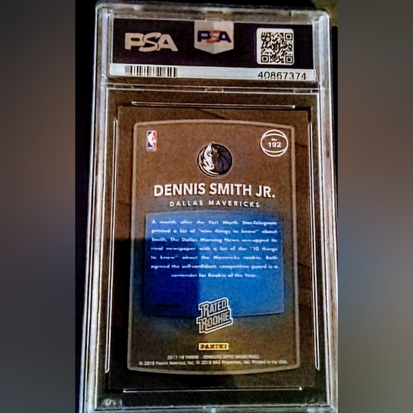 🔥🔥PSA 10 Dennis Smith Jr Rated Rookie Optic Purple Basketball Card - Picture 2 of 2